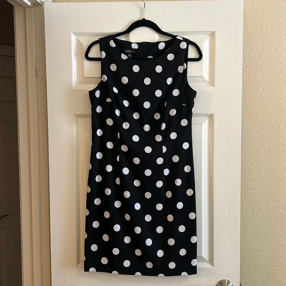 Alex polka dot sheath dress